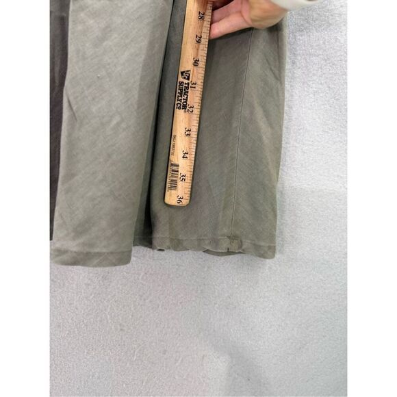 Vintage Abercrombie & Fitch Army Green Sleeveless V-Neck Linen Sheath Dress Size - Picture 5 of 7